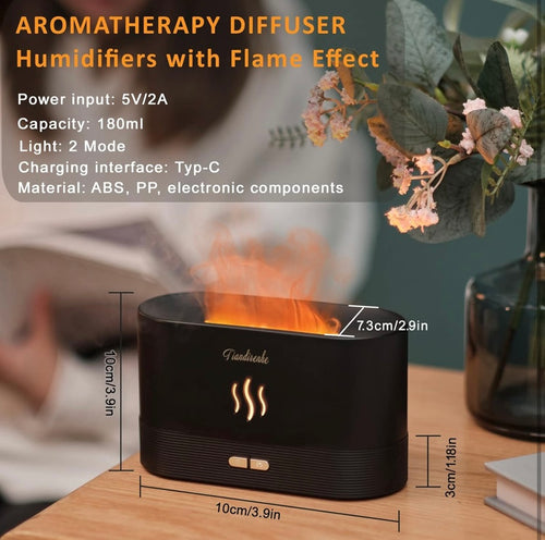 Difusor con efecto fuego relajante